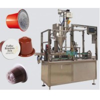 Nespresso type Compatible Capsules filling sealing machine, Rotary Cups Powder Filler Sealer